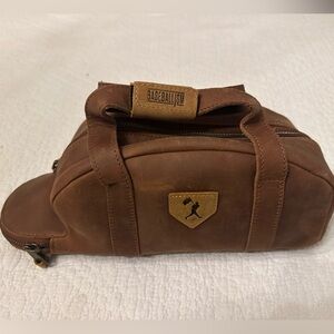 Baseballism Leather Toiletry Bag